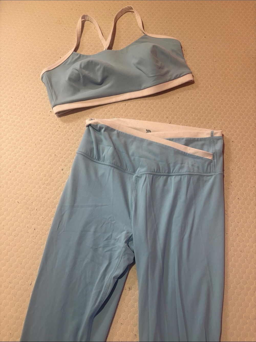 all in motion Pastel Blue and Light Pink Active Leggings Set